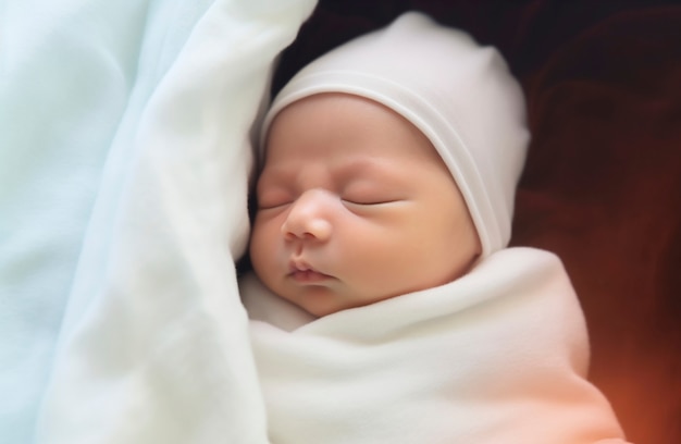Foto grátis retrato de um recém-nascido adorável