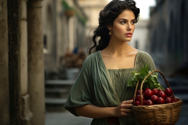 Foto grátis retrato de uma antiga mulher romana