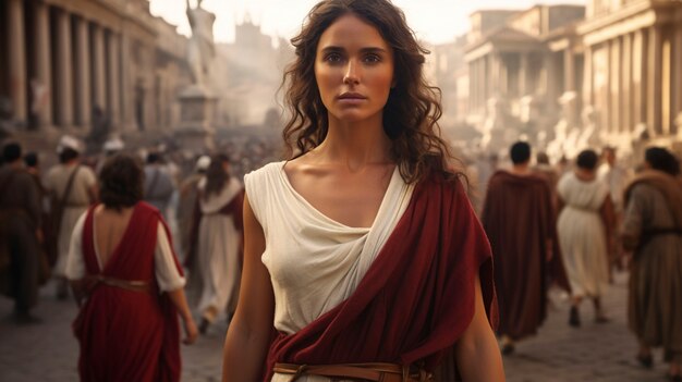 Retrato de uma antiga mulher romana