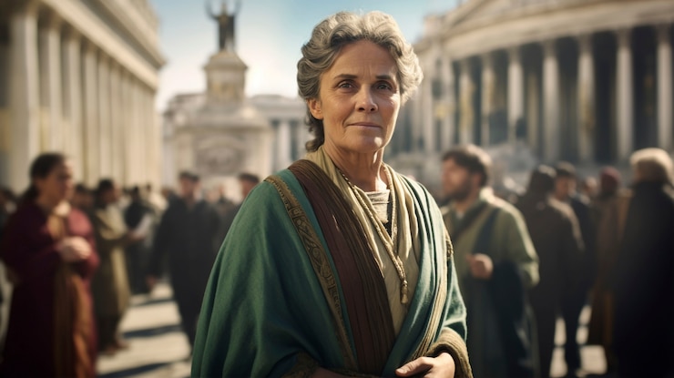 Foto grátis retrato de uma antiga mulher romana