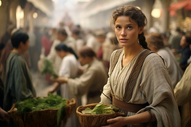 Foto grátis retrato de uma antiga mulher romana