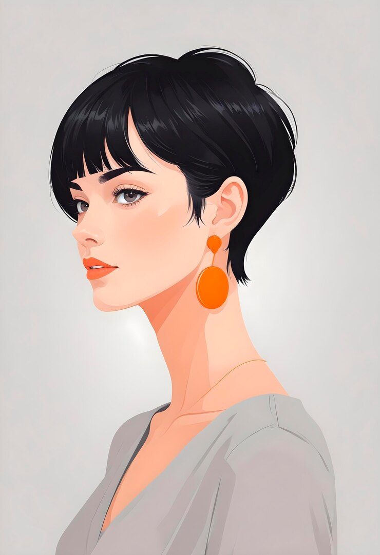 Foto grátis retrato de uma bela mulher de desenho animado