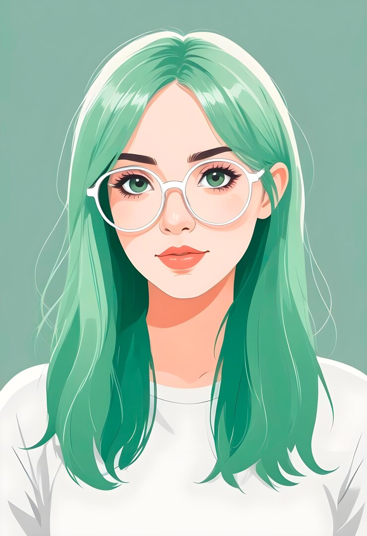 Foto grátis retrato de uma bela mulher de desenho animado