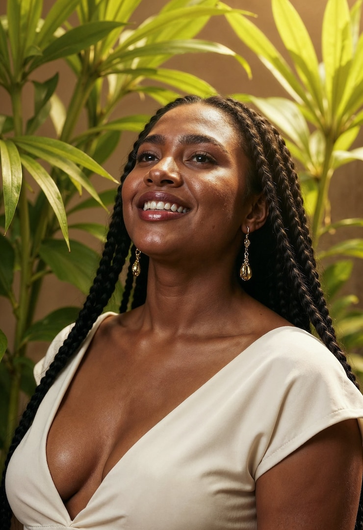 Foto grátis retrato de uma bela mulher negra