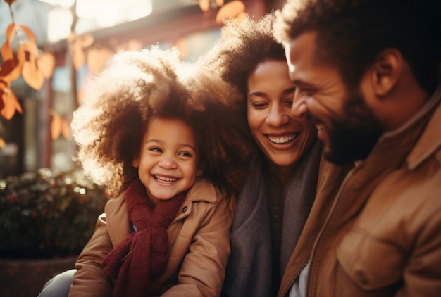 Foto grátis retrato de uma família feliz e amorosa