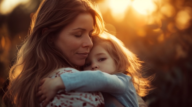 Foto grátis retrato de uma família não tradicional com mãe solteira