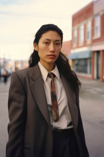 Foto grátis retrato de uma mulher de negócios indígena