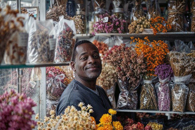 Foto grátis retrato de uma pessoa que possui e gere a sua própria empresa