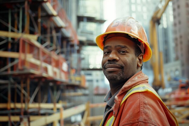 Retrato de uma pessoa que trabalha no sector da construção