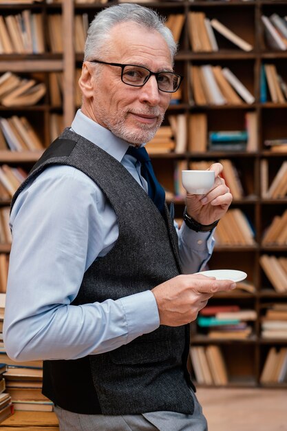 Retrato elegante de velho