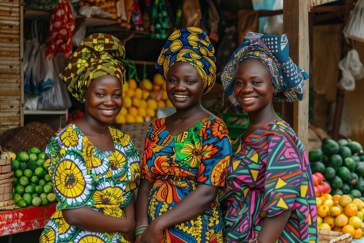 Foto grátis retrato fotorrealista de mulheres africanas