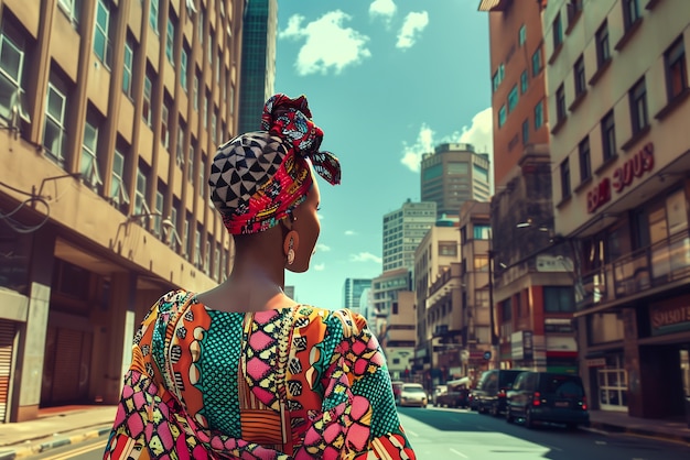 Foto grátis retrato fotorrealista de uma mulher africana