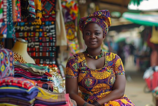 Foto grátis retrato fotorrealista de uma mulher africana