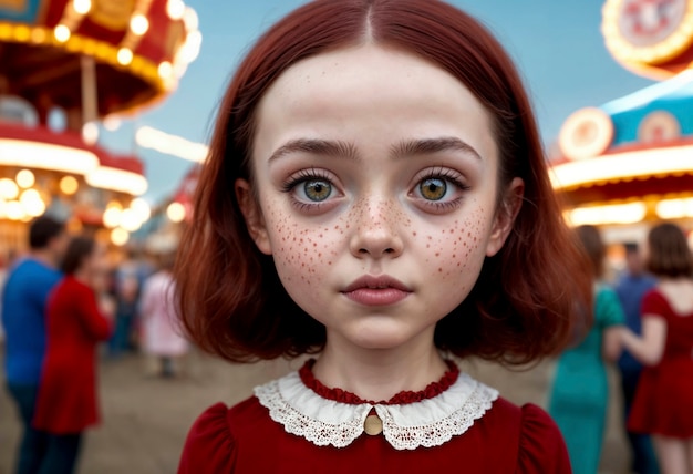 Retrato surrealista de uma criança