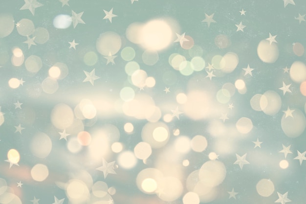 retro denominado Fundo do Natal com luzes do bokeh e estrelas