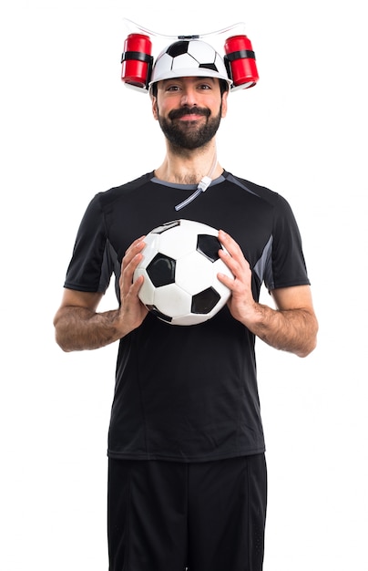 Foto grátis risada bola de jogo sportswear bobo