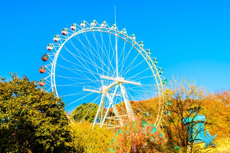 Foto grátis roda gigante no parque