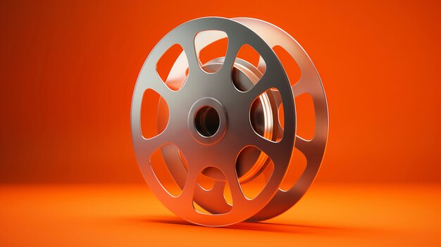 Rolo de filme de cinema 3d