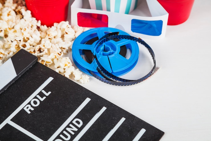 Foto grátis rolo de filme e material de cinema
