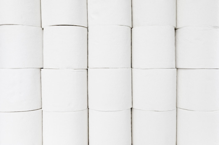 Foto grátis rolos de papel higiênico de close-up
