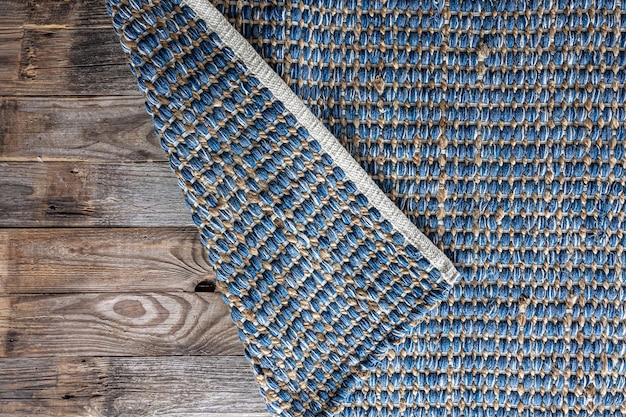 Foto grátis roupa de denim geométrica tecida à mão, casca de jute, textura de fundo para casa