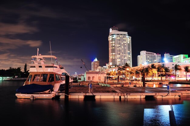 Rua da praia sul de Miami