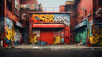 Foto grátis ruas de nova york cheias de grafites