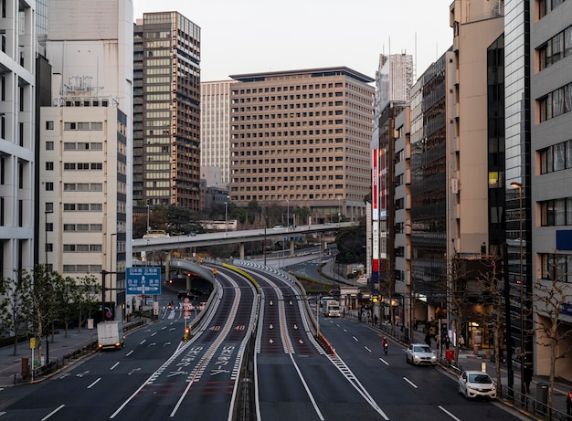 Ruas de paisagem urbana do japão