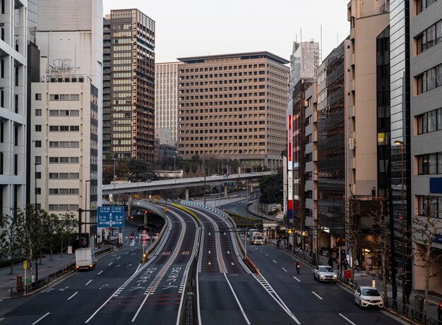Ruas de paisagem urbana do Japão