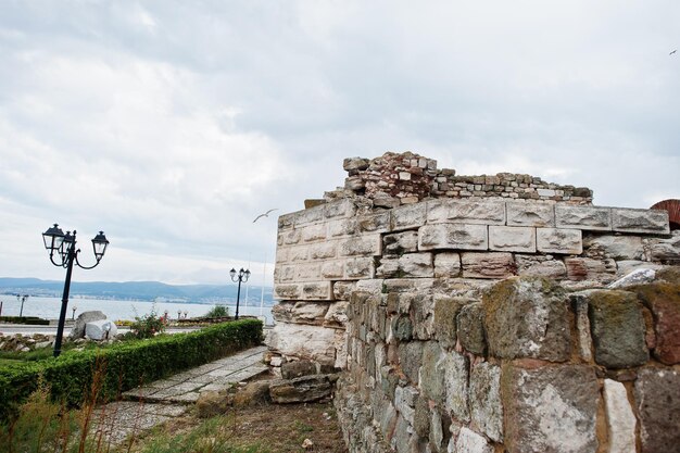 Ruínas da antiga cidade velha Nesebar Bulgária