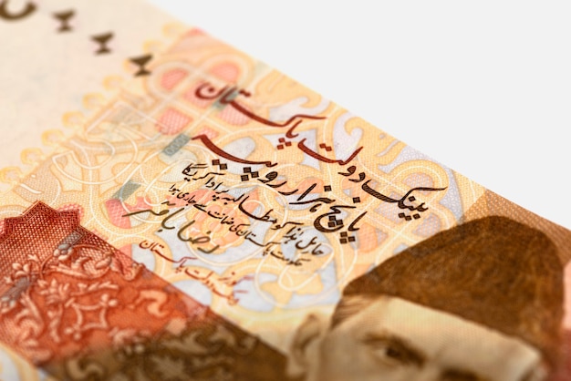 Rúpias do paquistão notas de moeda do paquistão 5.000 rúpias
