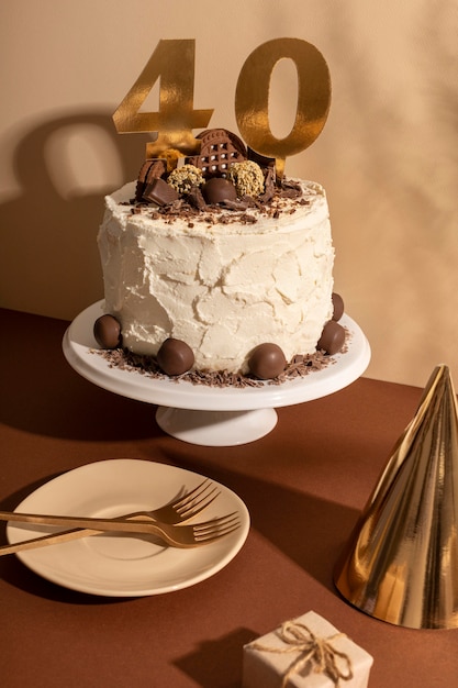 Saboroso Bolo de Aniversário com Chocolate