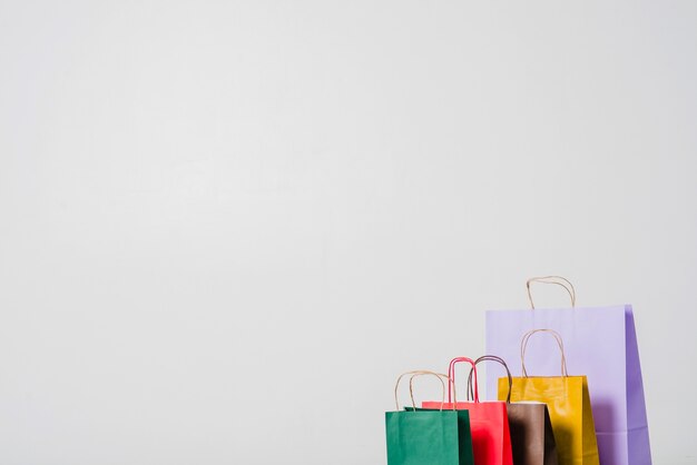 Sacolas de compras coloridas