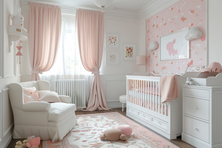 Foto grátis sala de cores pastel suaves para crianças