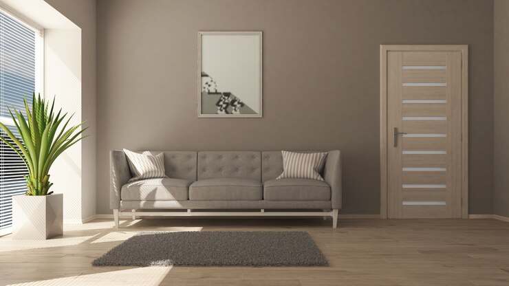 Foto grátis sala de estar contemporânea 3d interiores e móveis modernos
