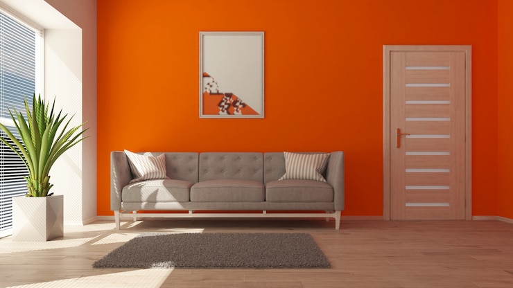 Foto grátis sala de estar contemporânea 3d interiores e móveis modernos
