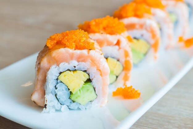 Salmon rolo de sushi