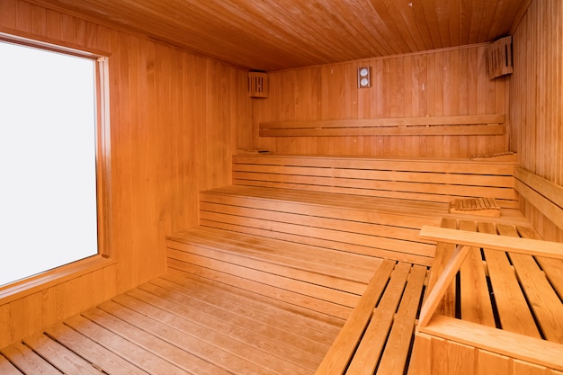 Sauna turca de madeira