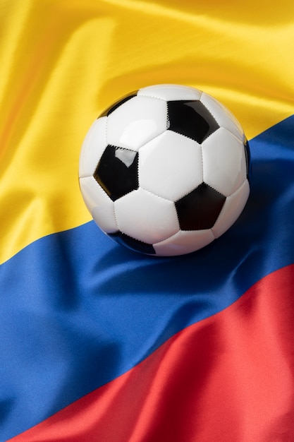 Foto grátis seleção colombiana de futebol na bandeira