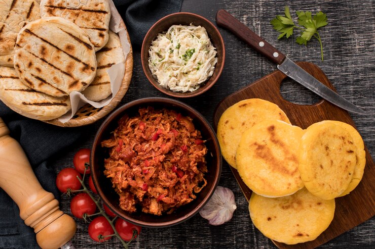 Foto grátis seleção de comida deliciosa de vista de cima
