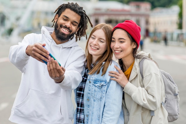 Selfie time with friends