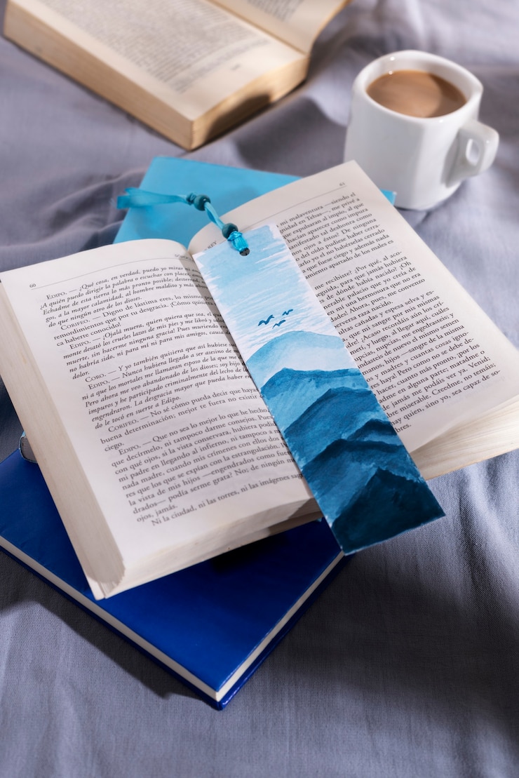 Foto grátis separador de livro florido