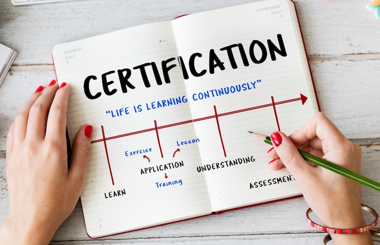 Foto grátis seta de certificação do school academy institute
