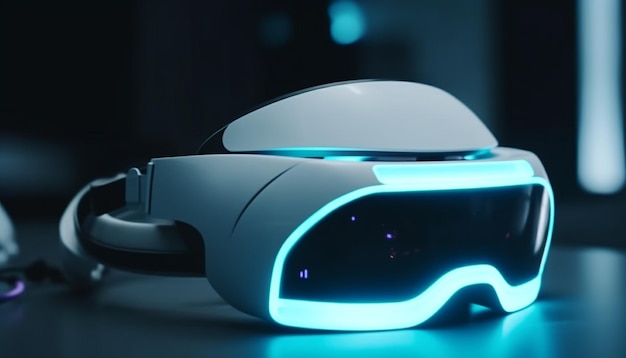 Foto grátis simulador futurista de realidade virtual gera novas ideias geradas por ia