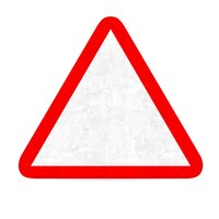 Foto grátis sinal de estrada do perigo vazia