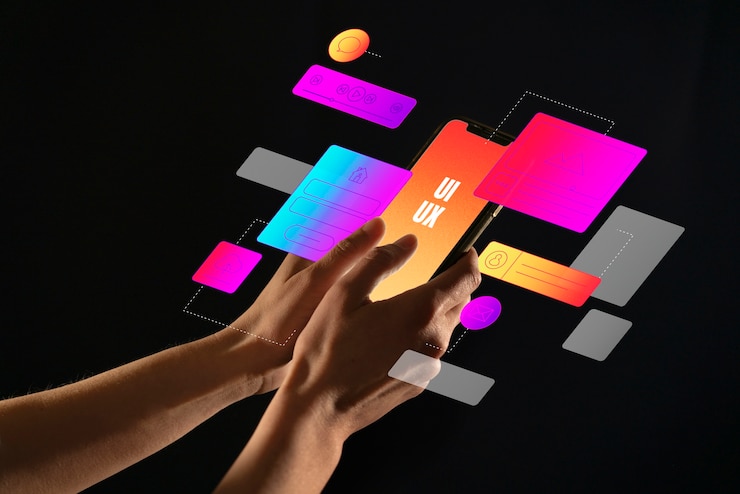 Foto grátis smartphone com conceito de interface de usuário