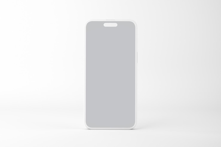 Foto grátis smartphone isolado em fundo branco