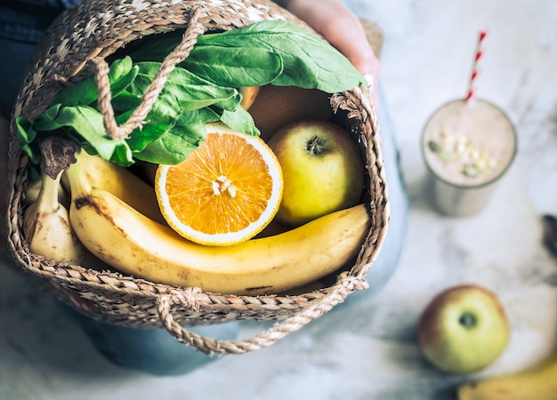 Smoothies de alimentação saudável