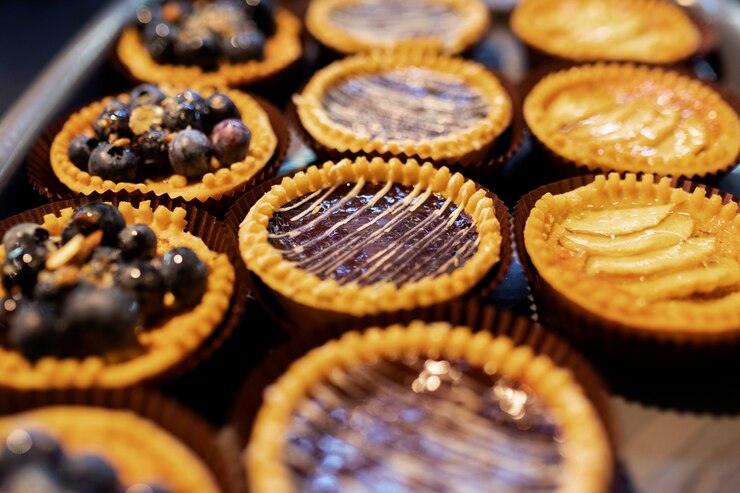 Foto grátis sobremesa deliciosa de ângulo alto