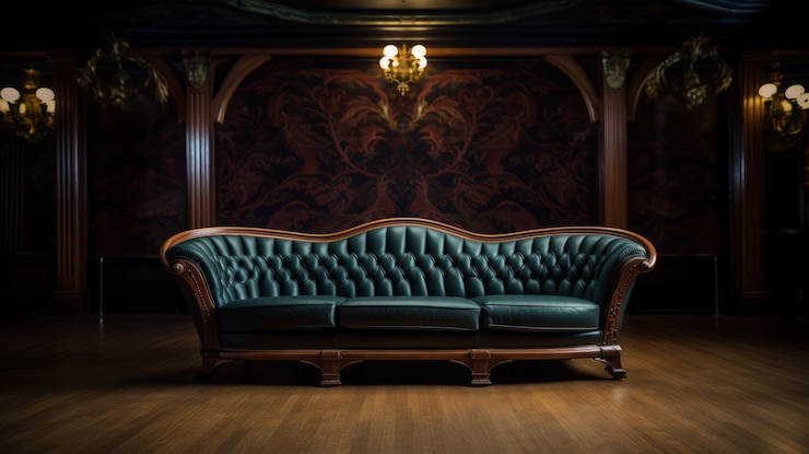 Foto grátis sofa ornamentada em estilo art nouveau
